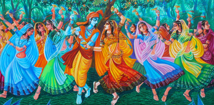 Vrindavan : Krishna with gopikas