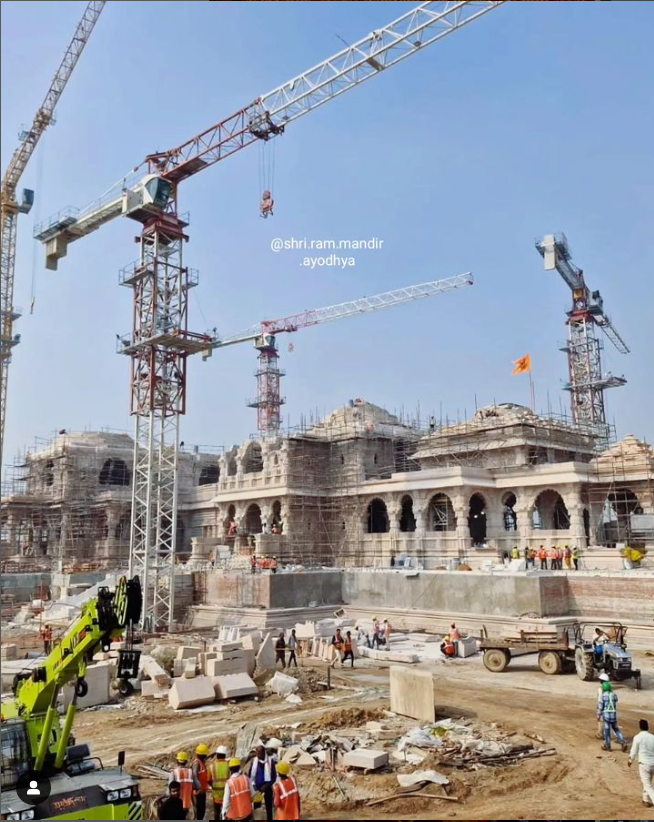 ram mandir ayodhya actual construction pictures